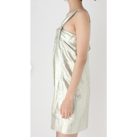 Gorgeous Stella McCartney silk light gold mini dress - Picture 3 of 10